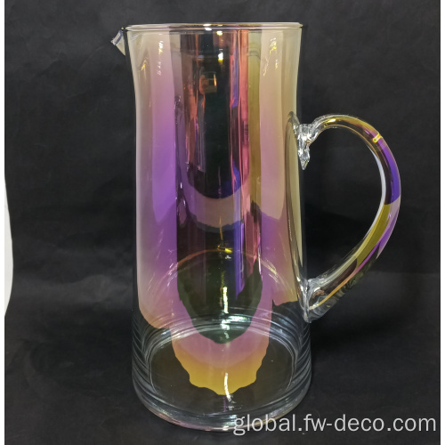 Glass Pitcher & Carafe colored plating crystal drinking glass water jug Factory